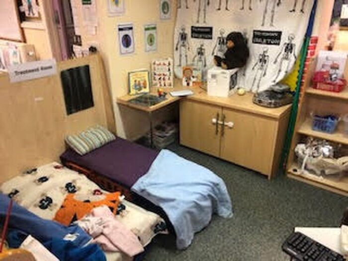 Look at our inviting rocket themed reading den!